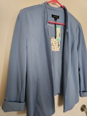 NWT - Light Blue Open-Front Women's Blazer